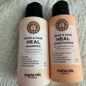 Maria Nila Head & Hair Heal Shampoo and Conditioner Set - Black and Cream